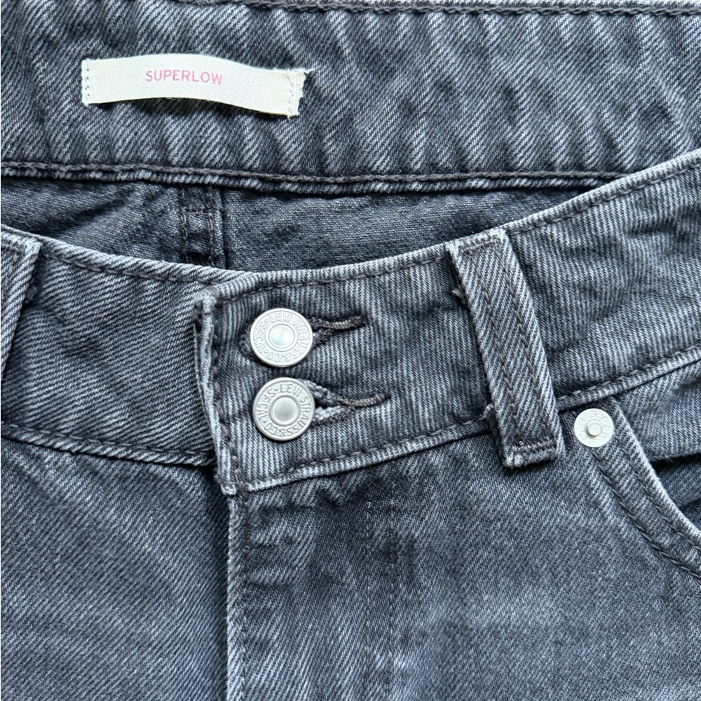 Levi's Women's Superlow Jeans - Washed Black - Picture 5 of 7